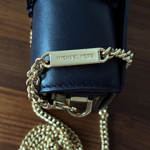 MK MICHAEL KORS LEATHER PURSE Crossbody gold chain - Picture 6 of 12